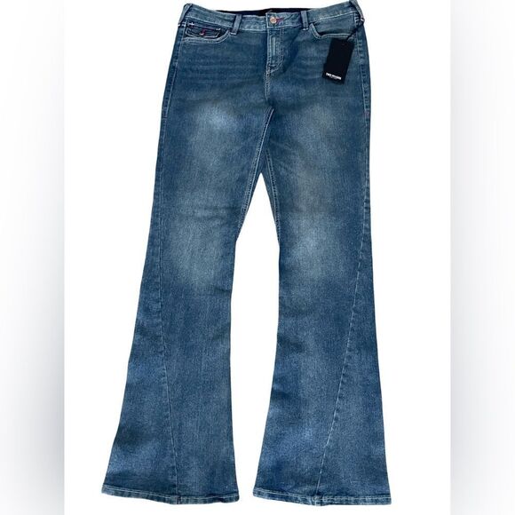 True Religion- Joey women’s Mid-Rise Medium Wash Flare Leg Jeans Sz:32 Color:Blu - Picture 3 of 11